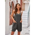 thumbnail image 2 of XCHQRTI Women Casual Jumpsuit Spaghetti Strap Overalls with Pockets Loose Sleeveless Rompers, 2 of 8