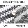 thumbnail image 2 of PiccoCasa Chenille Bathroom Rug Non-Slip Mat 17"x24" Soft Absorbent Dark Gray, 2 of 7