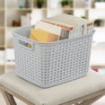 thumbnail image 3 of Sterilite Tall Gray Weave Basket, 3 of 5