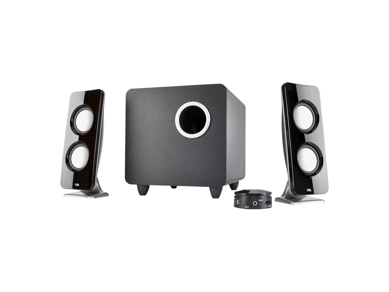 Cyber Acoustics 62W 2.1 Stereo Speaker with Subwoofer (CA-3610) Great for multimedia laptop or PC computers - perfect for Music, Movies, and Gaming