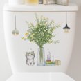 thumbnail image 2 of Etiqueta de la pared de flores en maceta Etiqueta de la pared de la etiqueta engomada adorable del gato para L, 2 of 5