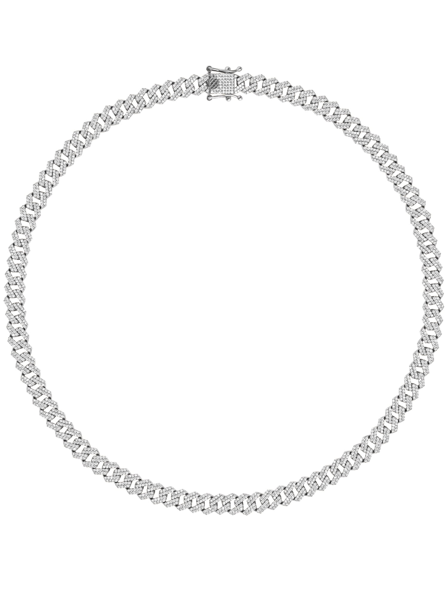 Shaquille O'Neal Men's Simulated Diamond Sterling Silver Curb Chain ...