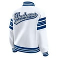 thumbnail image 3 of Women's WEAR by Erin Andrews White Los Angeles Dodgers Full-Snap Fleece Sweatshirt Jacket, 3 of 6