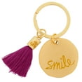 thumbnail image 1 of One Word Round Keychain, Smile, 1 of 2