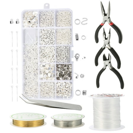 LuckyFine Earings Jewelry Making Supplies Tool Kit for Jewelry Repair and (Best Jewelry Making Kits)