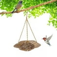 thumbnail image 2 of Bird Feeder Hanging Outdoor, Metal Mesh Bird Feeder Tray, Adjustable Chain Large Capacity Hanging Bird Feeder for Garden Yard, Rust-Proof Weather Resistant Durable Design, 2 of 5