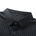 thumbnail image 6 of Cloudstyle Men's 80s Stretch Non-Iron Pinstripe Dress Shirt - Business Casual Slim Fit Button Down Shirt with Spread Collar, 6 of 10
