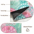 thumbnail image 6 of Green Pink Shell Entryway Rug 2'x3'&nbsp; Non Slip Front Door Mats, Coastal Summer Beach Ocean Conch Entrance Rugs Indoor Outdoor Carpet, Washable Floor Mats Small Area Rug for Bedroom Kitchen, 6 of 8