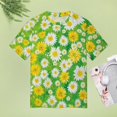 thumbnail image 4 of Floral Colorful Flower Women's Short Sleeve T-Shirt Crew Neck Casual Summer Trendy Loose Fit Tops, 4 of 6