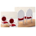 thumbnail image 4 of 2x1/12 Miniatura Grabado Silla Mobiliario DIY Blanco Sunnimix Casa de muñecas Juguetes en miniatura, 4 of 7