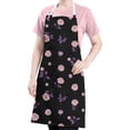 thumbnail image 5 of Pioneer Flower Floral Print Pattern Apron for Women and Men, Cotton Linen Waterproof with Pockets, Adjustable, 33x27 Inch for Kitchen, Gardening, BBQ, Salon, 5 of 6