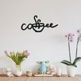 thumbnail image 5 of Wood Cutout Coffee Sign Wooden Coffee Wall Decor Black Word Sculpture Laser Cut Sign Unfinished Sign DIY Letters Art Sign Ornaments for Front Door Rustic Home Decorations 11.8x5.4Inch, 5 of 6