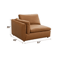 thumbnail image 5 of JERFIT Top Grain Leather Modular Sectional Sofa Set, 3-Piece Brown Leather Sofa with Padded Armrests, Modern Living Room Couch, No Assembly Required, 5 of 10