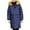 Navy, variant on Mercatoo Hooded Puffer Jacket for Boys Girls 𝗙𝘂r Hood Zip Up Thicken Windproof Down Coat Winter Warm Mid Length Parka