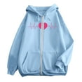 thumbnail image 6 of Shadoumai Womens Zip Up Hoodie Cancer Awareness Pullover Long Sleeve Casual Athletic Sweatshirt With Pocket Drawstring Fall Winter Jackets, 6 of 6