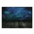thumbnail image 1 of Galaxy Cutting Board, Outer Space View from Rustic Wooden Deck Blue Nebula Star Night, Decorative Tempered Glass Cutting and Serving Board, Small Size, Purple Blue Brown, by Ambesonne, 1 of 1