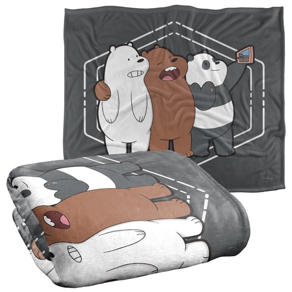 We Bare Bears Selfie Officially Licensed Silky Touch Super Soft Throw Blanket 50' x 60'