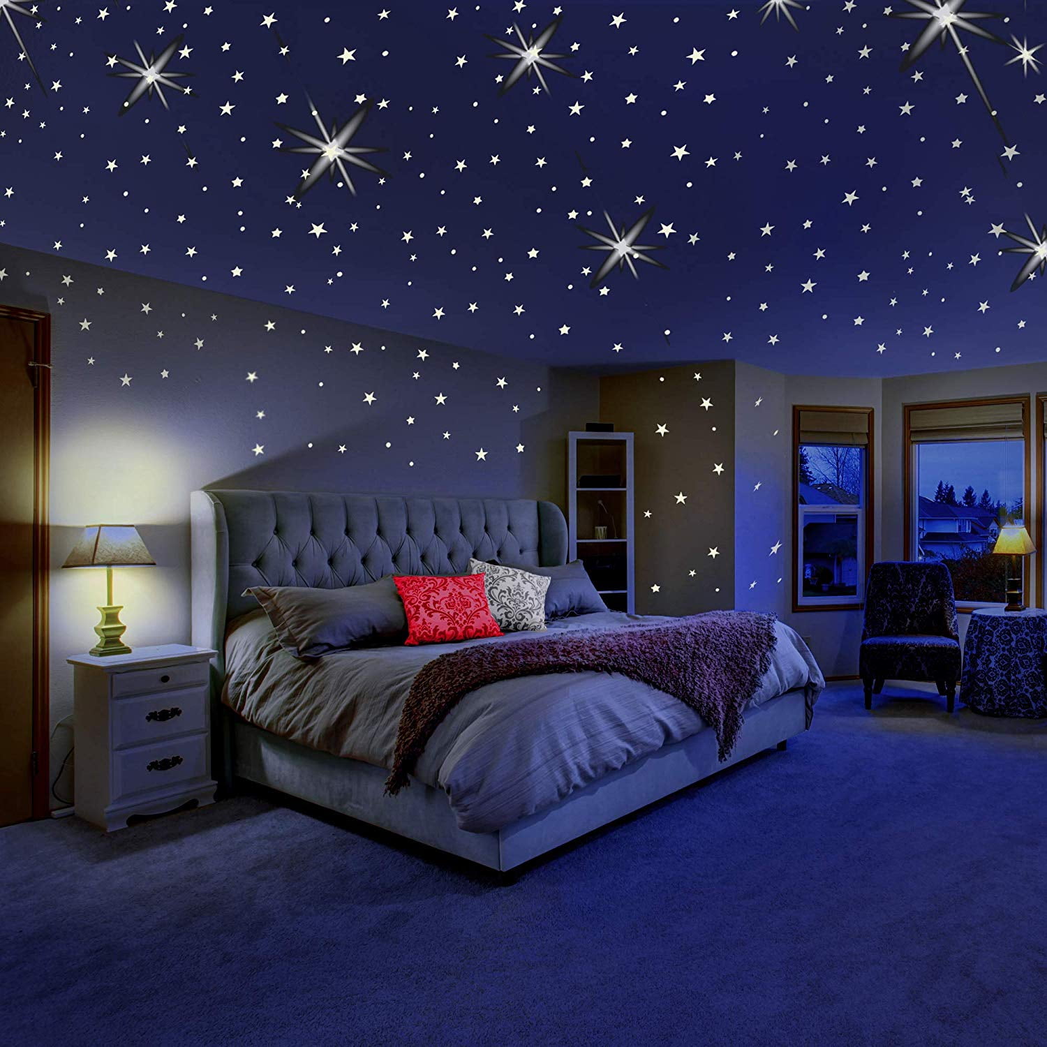 Popeven Glow  in The Dark  Stars for Ceiling or Wall  