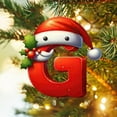 thumbnail image 2 of Moocorvic Christmas Initial Letters G Ornaments, Personalized Santa Claus Christmas Tree Decorations Pendant Gifts, 2 of 6
