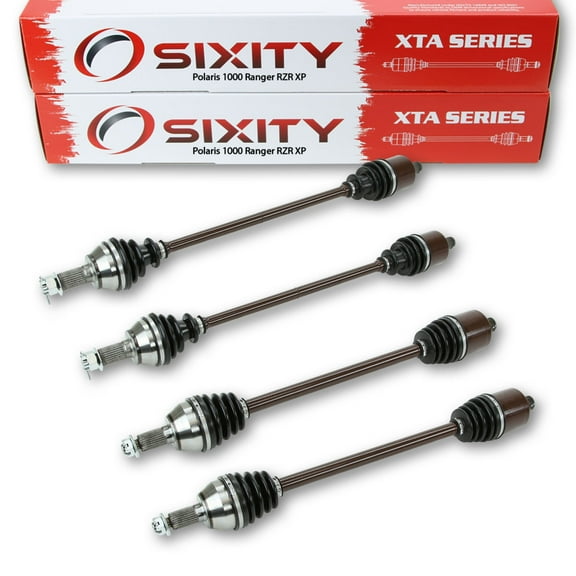 Sixity XTA Front & Rear / Left & Right CV Axles compatible with Polaris 1000 Ranger RZR XP All Four 2014