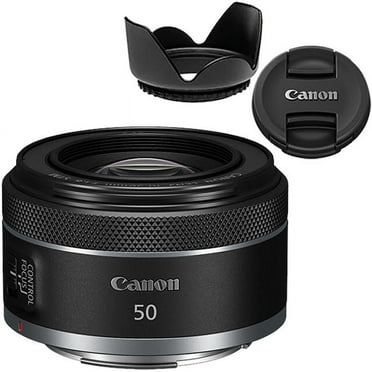 Canon RF 50mm f/1.8 STM Lens, with Hood, Lens Cap, Camera Lens