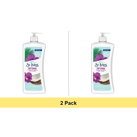 St. Ives Softening Body Lotion Coconut and Orchid 21 oz - 2 Pack