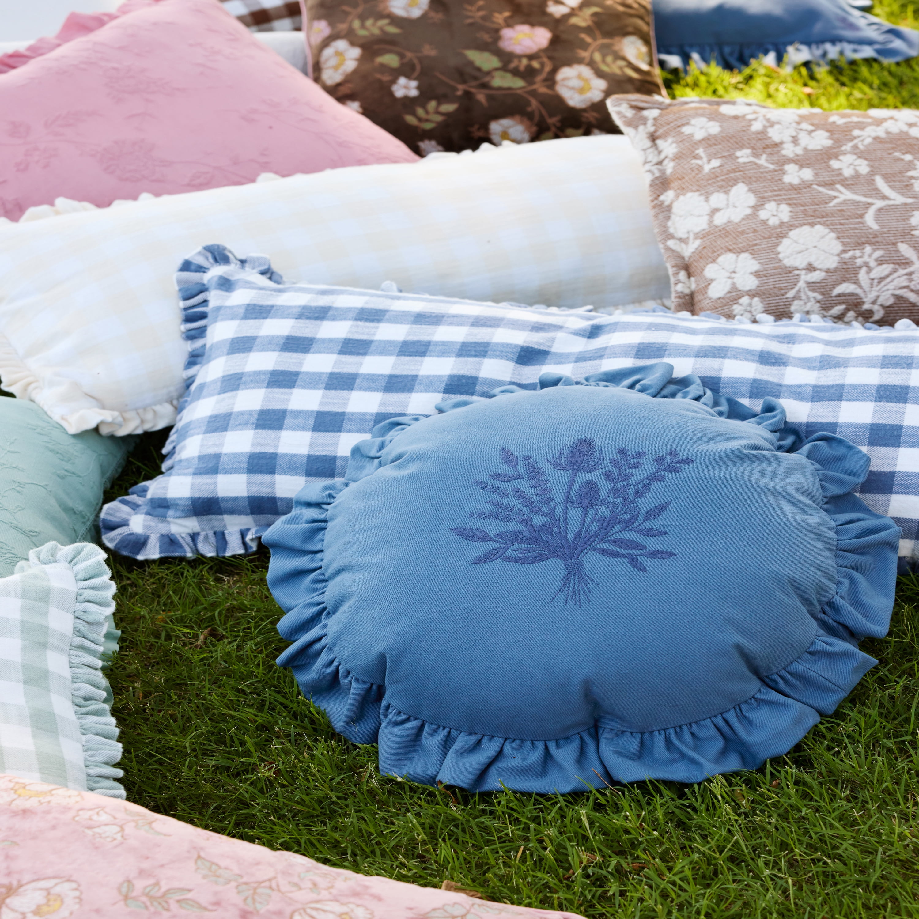 The Pioneer Woman Denim Round Pillow