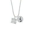 thumbnail image 2 of Delight Jewelry Silvertone Imagine Create Become Silvertone Script Initial Disc - J - Charm Necklace, 20"+3", 2 of 4
