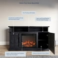 thumbnail image 4 of BELLEZE 47" TV Stand with 18" Electric Fireplace, Modern Electric Fireplace TV Stand for TVs up to 50", Entertainment Media Stand with Storage - Norrell (Rustic Grey), 4 of 7