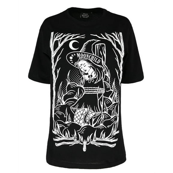 Restyle Burn the Witch Gothic Women's Oversized Shirt (Small)