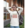 thumbnail image 2 of Christmas Deers Design Sweatshirt Women -Image by Shutterstock, Female x-Large, 2 of 4