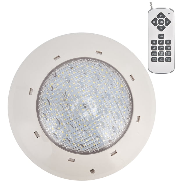 Underwater Light, IP68 Waterproof Adjustable Brightness Swimming Pool Light 12 V Safe Voltage With 18 Key Remote Control For Aquarium For Pond For Swimming Pool 12W 1200LM