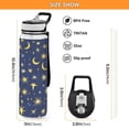 thumbnail image 3 of Moons and Stars Pattern 1000ml Tritan Sport Bottle Straw LeakProof Food-Grade Portable Wide Handle, 3 of 7