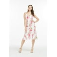thumbnail image 4 of Hawaii Hangover Women's Hawaiian Mermaid Ruffle Dress Pink Black Hibiscus Vine, 4 of 5