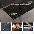 thumbnail image 4 of NessCarsti Modern Living Extendable Dining Table, 62.9"-94.4", Sintered Stone, Black (1 Count), 4 of 8