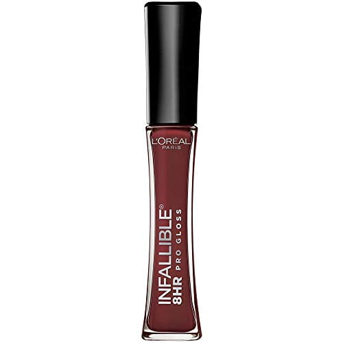 L?Oreal Paris Makeup Infallible 8 Hour Hydrating Lip Gloss, Raisin, 0.5 Ounce