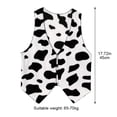 thumbnail image 3 of Jiibva Men Cow Print Vest Flannel Short Waistcoat Sleeveless Open Front Vest Vintage Hippie Costume Vest for Festival Carnivals, 3 of 7