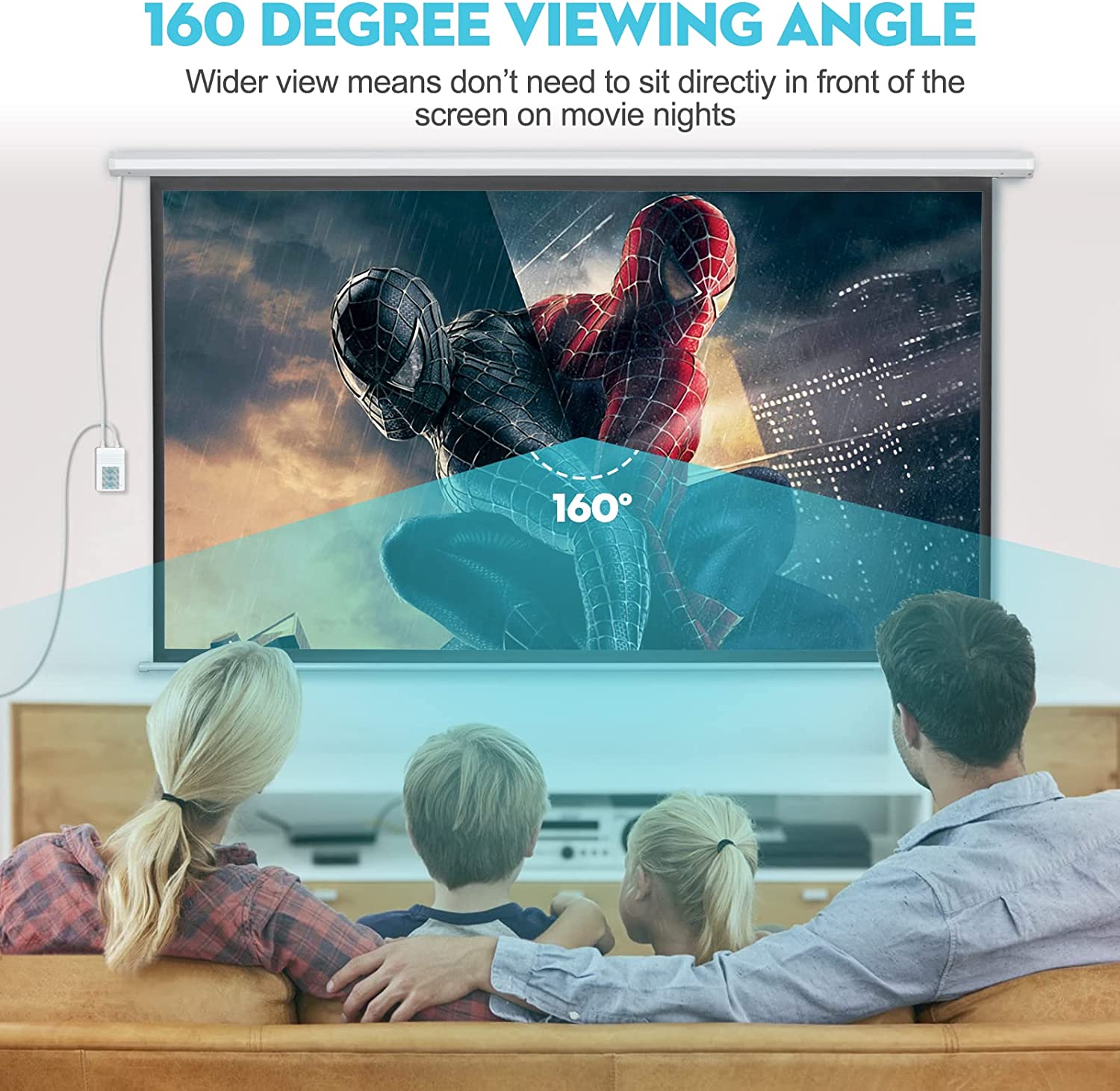 Buy Motorized Projector Screen 169 4K 3D HD 100 inch Electric