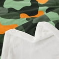thumbnail image 3 of Erosebridal Militarily Camouflage Sherpa Blanket, Orange Army Fuzzy Blanket Throw, Men Women , 60x80, 3 of 7