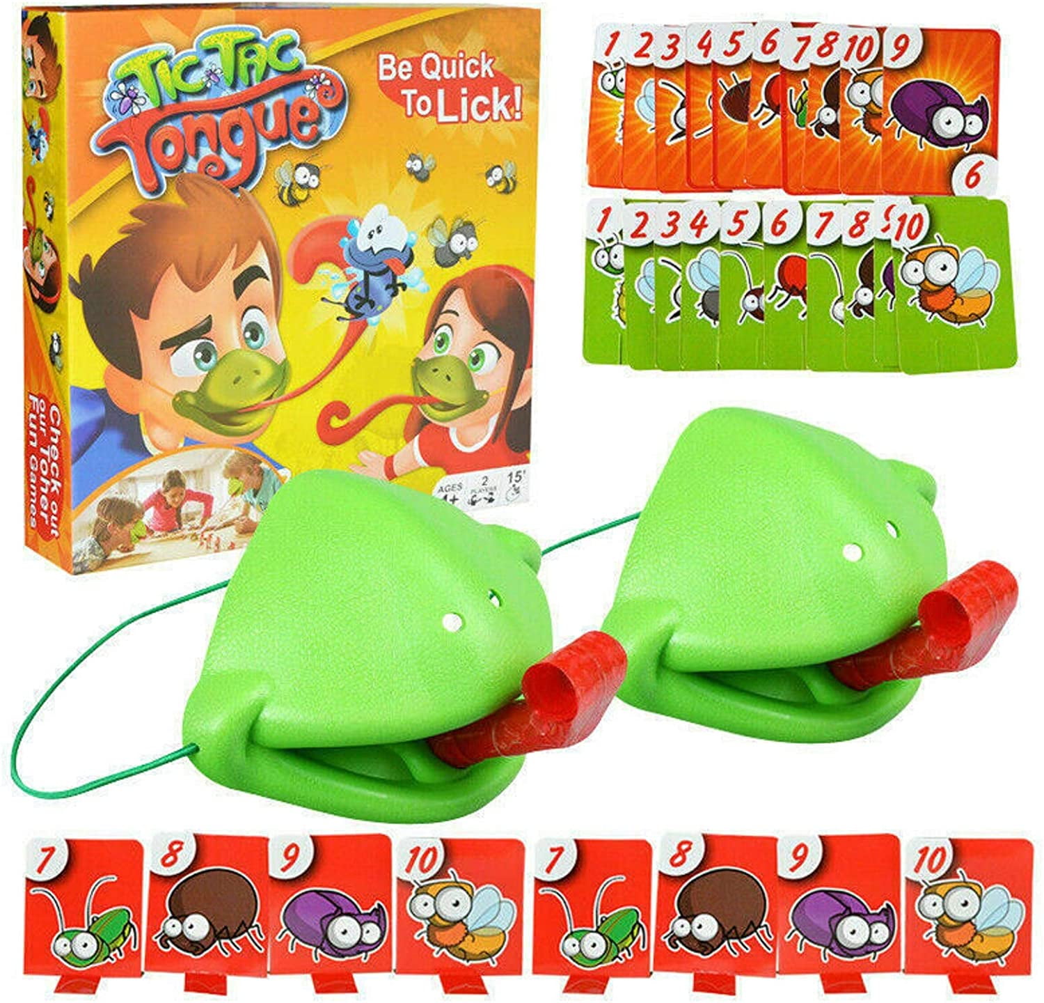 Frog Card Toys Greedy Chameleon Sticking Tongue Out Desktop Toy 