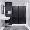 thumbnail image 4 of ANZZI Frameless Sliding Shower Door Leon Series 76 x 60 in. Brushed Nickel with Tinted Glass, 4 of 8