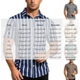 thumbnail image 2 of Guluxicc Men's Striped Shirts Button Down Short Sleeve Shirts for Everyday Wear Summer Casual Outfits, 2 of 5