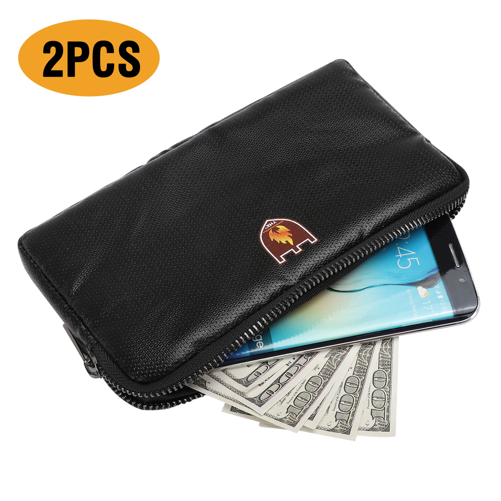 2/1Pcs Fireproof Money Bag, 8.2&quot;*4.7&quot; Fireproof and Waterproof Cash Bag, Small Fireproof Bag ...