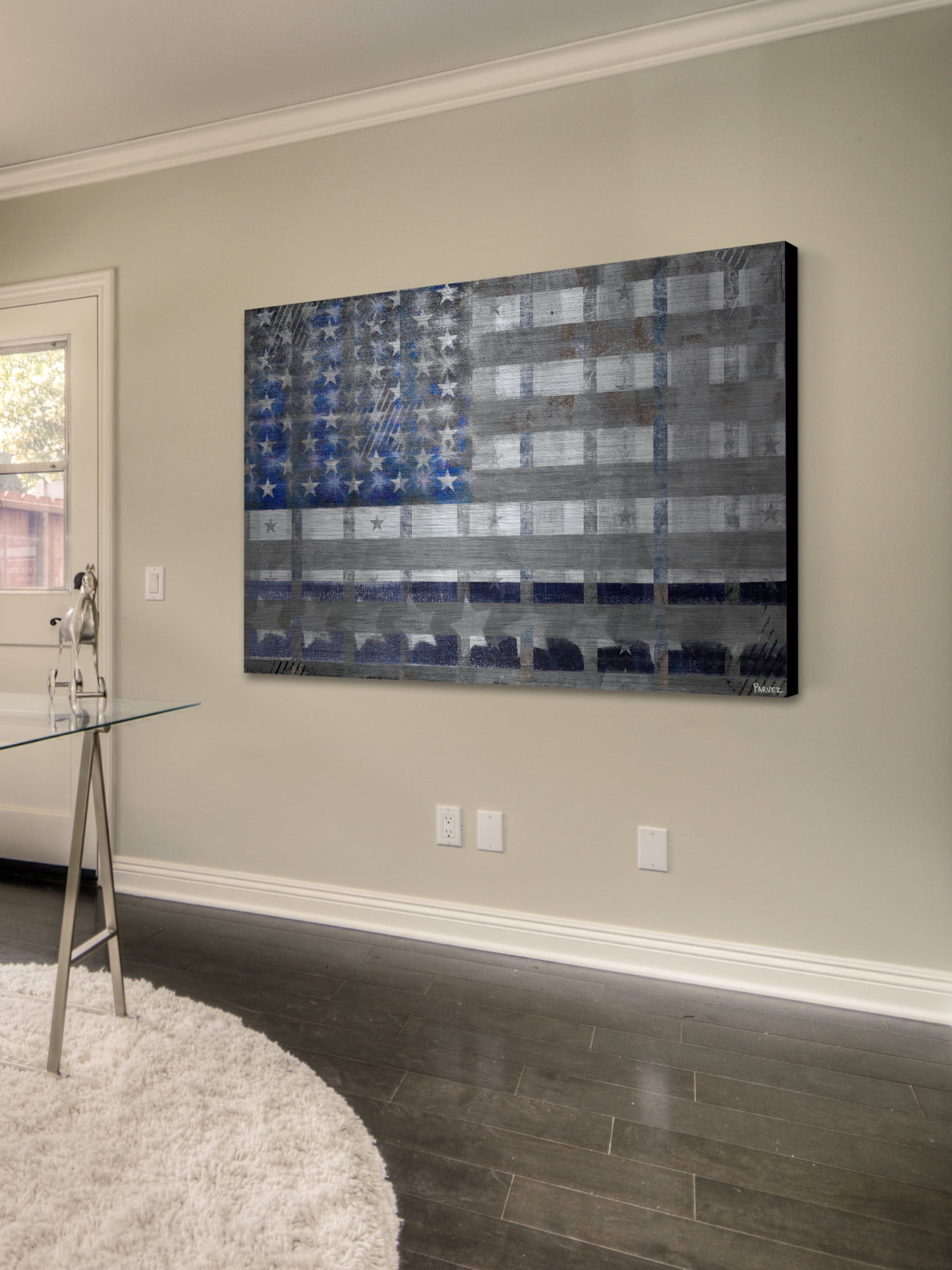 Parvez Taj "Blue America" Print on Brushed Aluminum