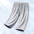 thumbnail image 6 of Qulqfy Summer Shorts Women Wide Leg Quick Dry High Waisted Gray Shorts Casual Knee Length Workout Shorts for Women 3XL, 6 of 7