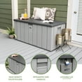 thumbnail image 4 of Lifetime New Outdoor Polyethylene Deck Box and Bench 150 Gallon, Gray (60340), 4 of 14