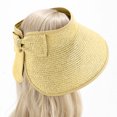 thumbnail image 3 of Jalioing Summer Visors for Women Adjustable Wide Brim Sun Hat Foldable UV Protection Ponytail Beach Visor Hat, 3 of 5
