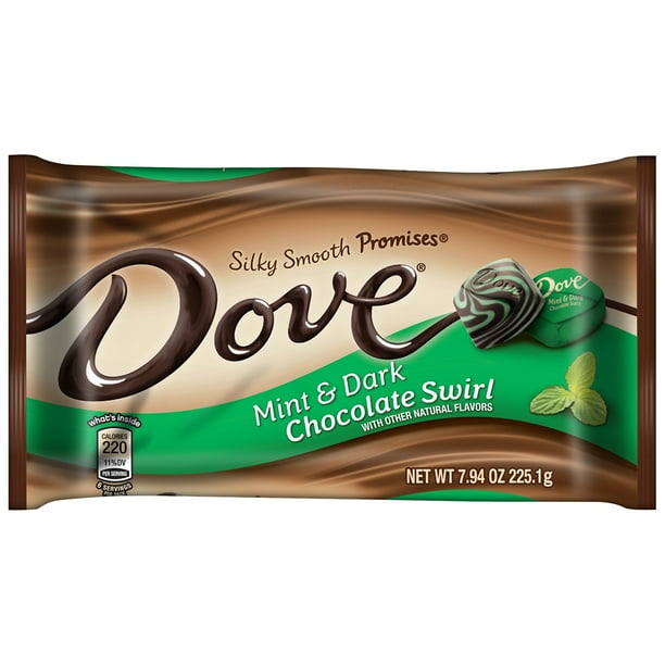 Dove Silky Smooth Promises Dark Chocolate Mint Swirl Candy, 7.94 Oz ...