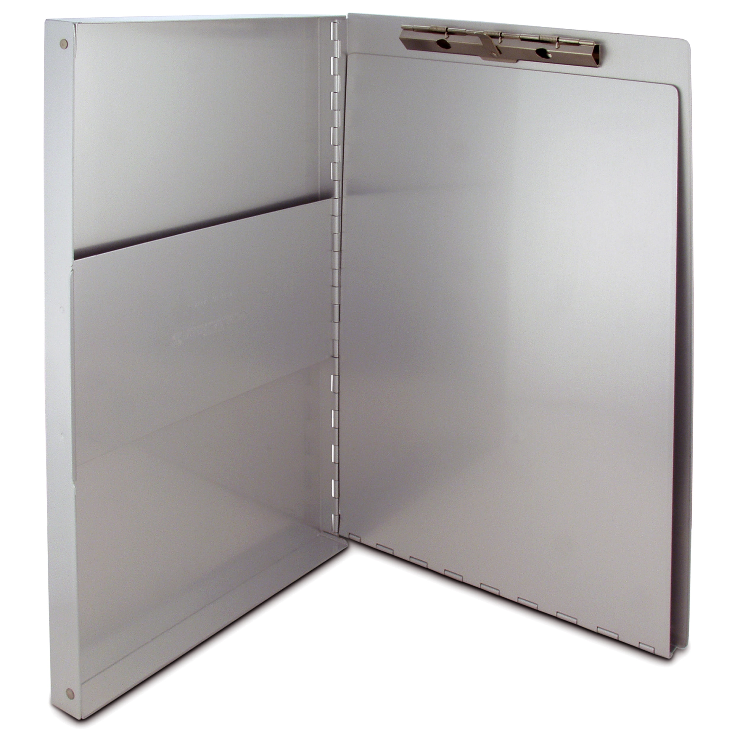 Saunders 10519 0.5 in. Clip Capacity Holds 8.5 in. x 14 in. Sheets Snapak Aluminum Side-Open Forms Folder - Silver