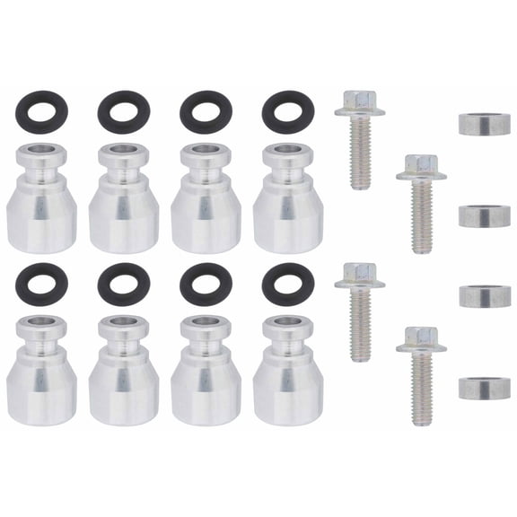 ICT Billet Fuel Injector Spacer Set of 8 Truck Intake Manifold to LS3 Injector Adapter ICT Billet